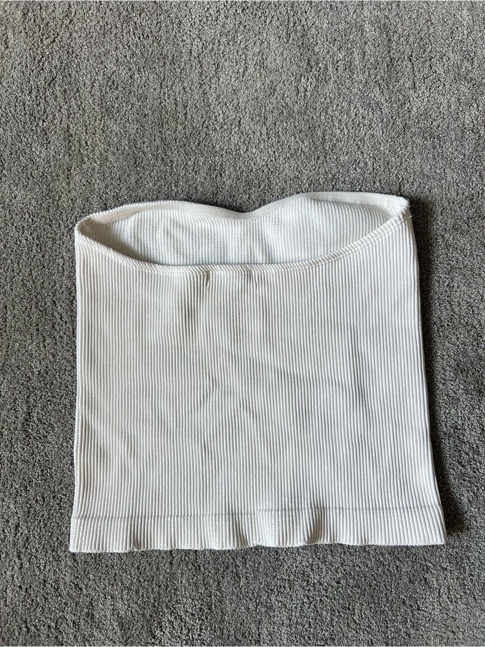 Dynamite White Ribbed Strapless Tube Skirt - Picture 4 of 6